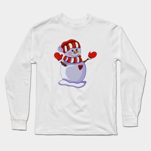 The snowman. Winter. Long Sleeve T-Shirt